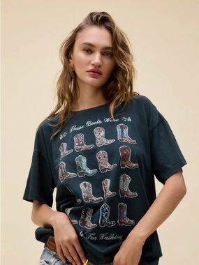 Daydreamer western vibes t shirt  “These Boots Were Made For Walking"